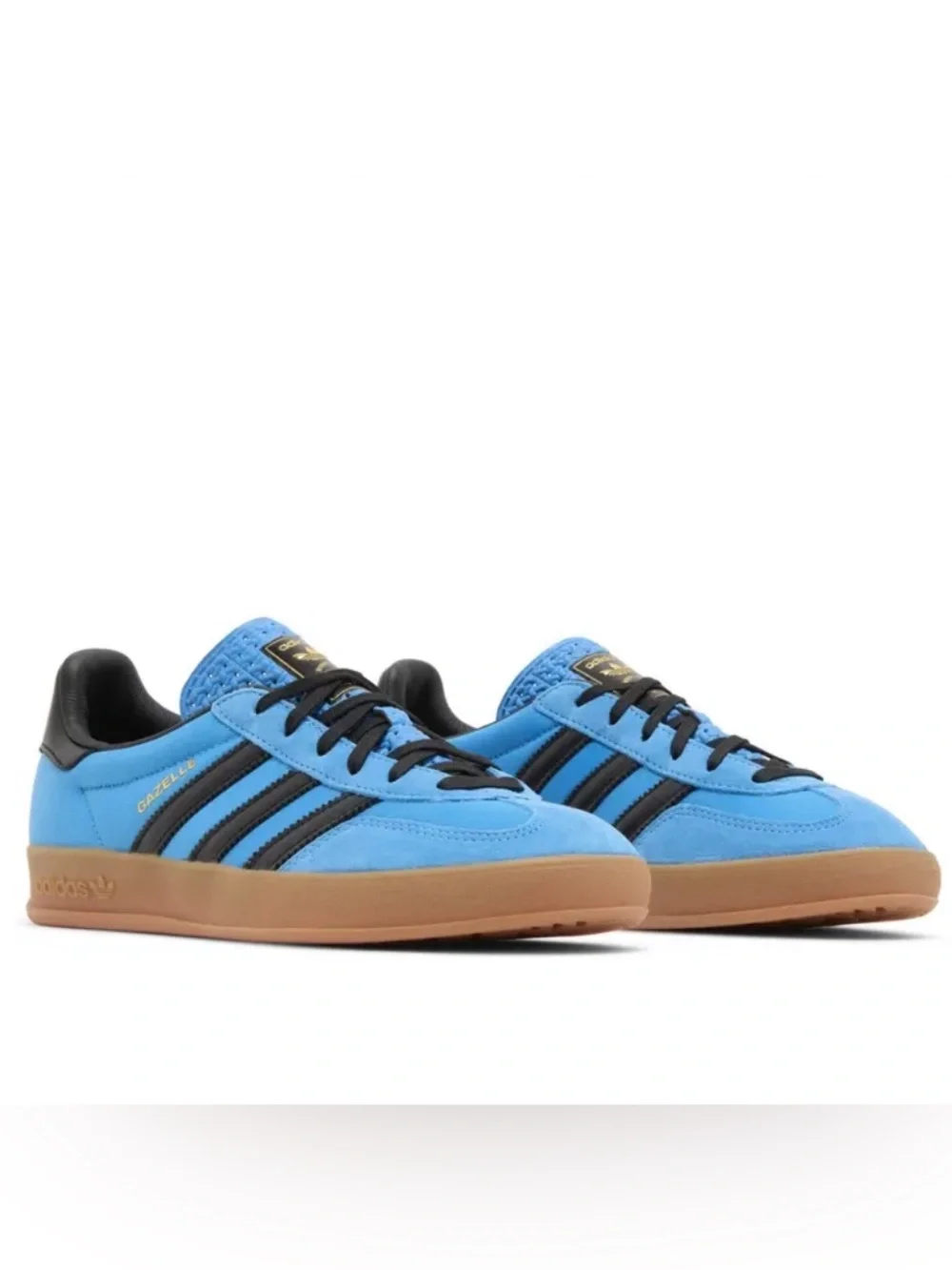 adidas Blue Suede Gazelle Sneakers with Black Stripes Men’s Size 13